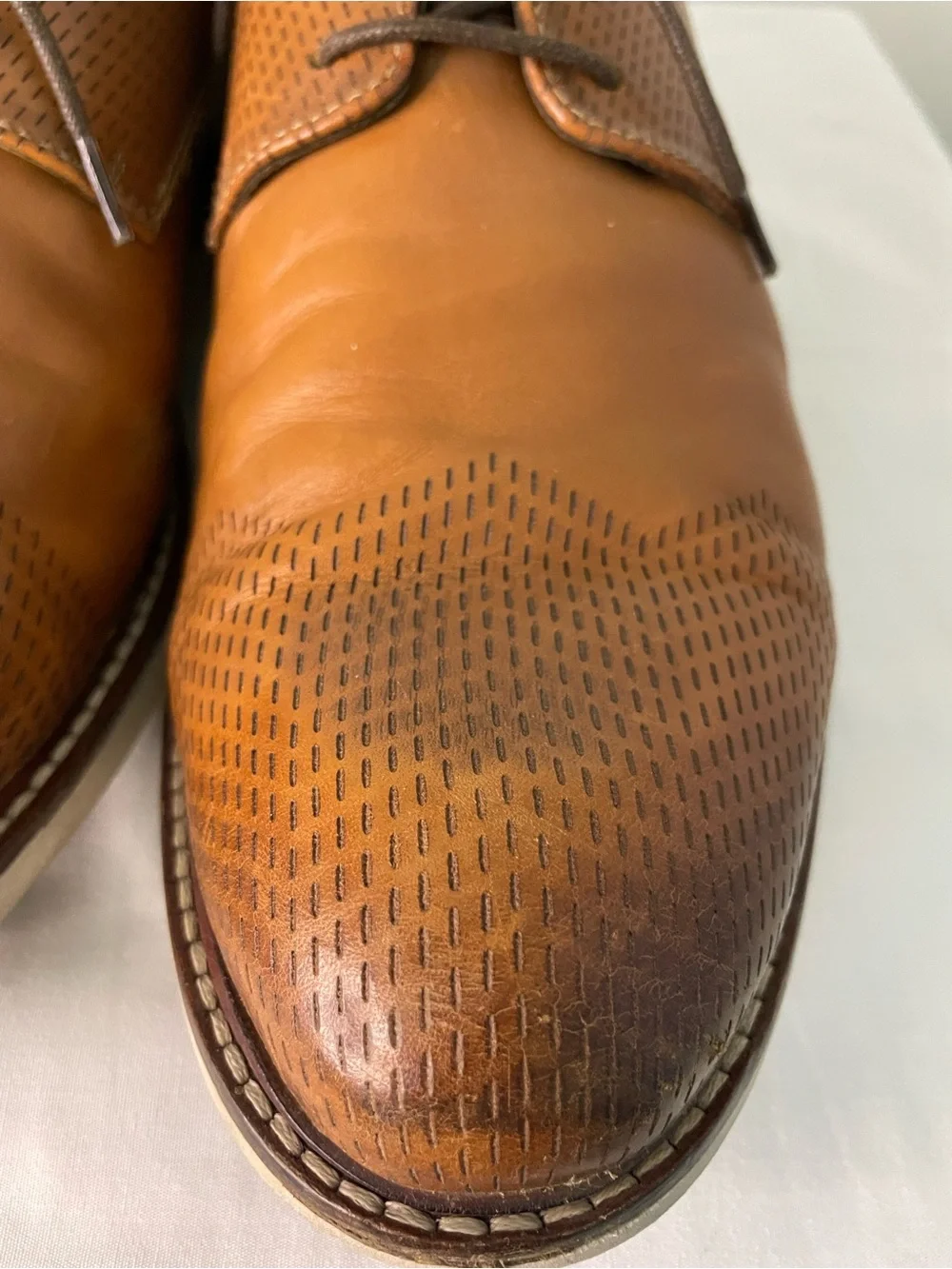 Johnston & Murphy Brown Leather Cap Toe Oxfords 10.5M